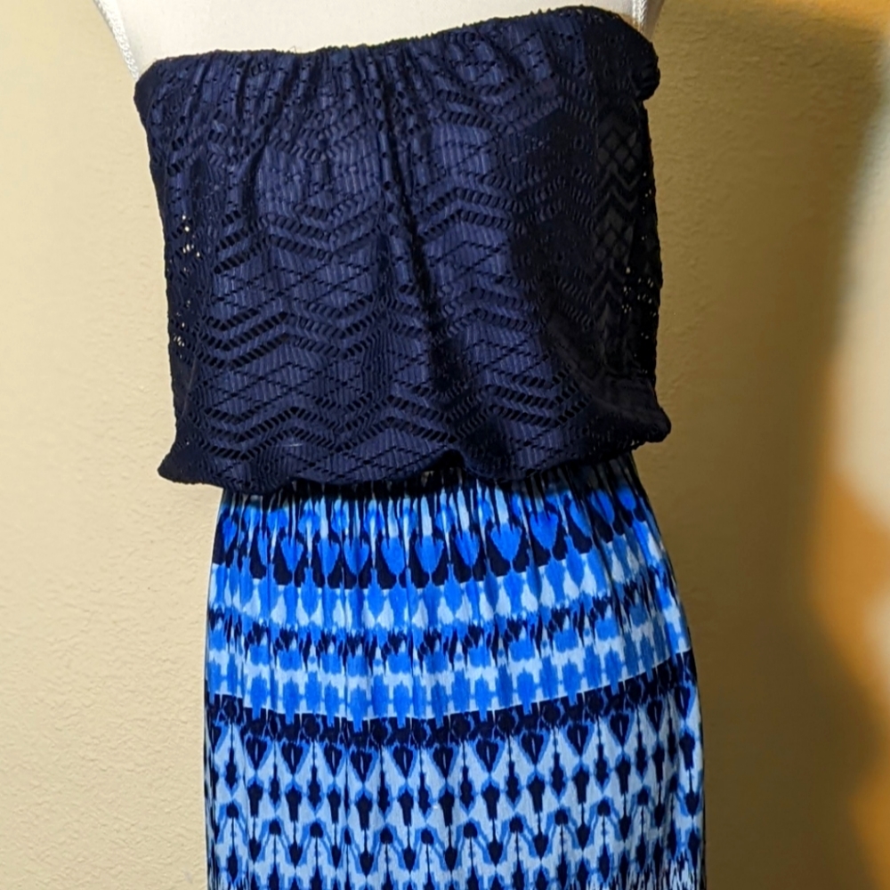 Trixixi navy blue maxi dress